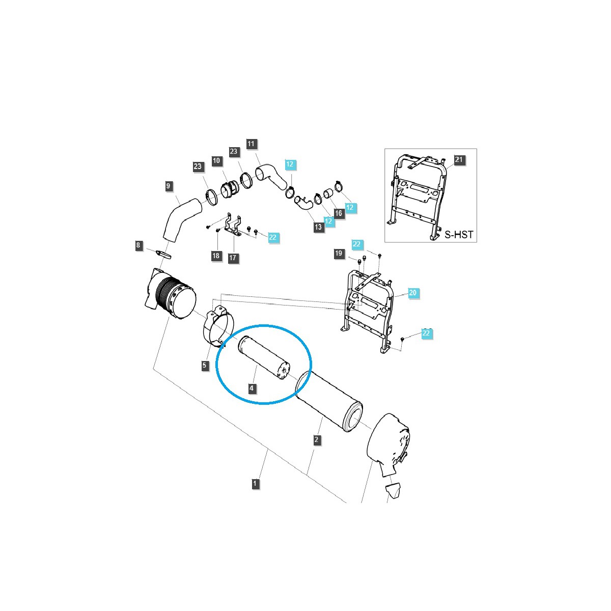 Wkład filtra powietrza TRG190 / Ls Tractor / 40541565