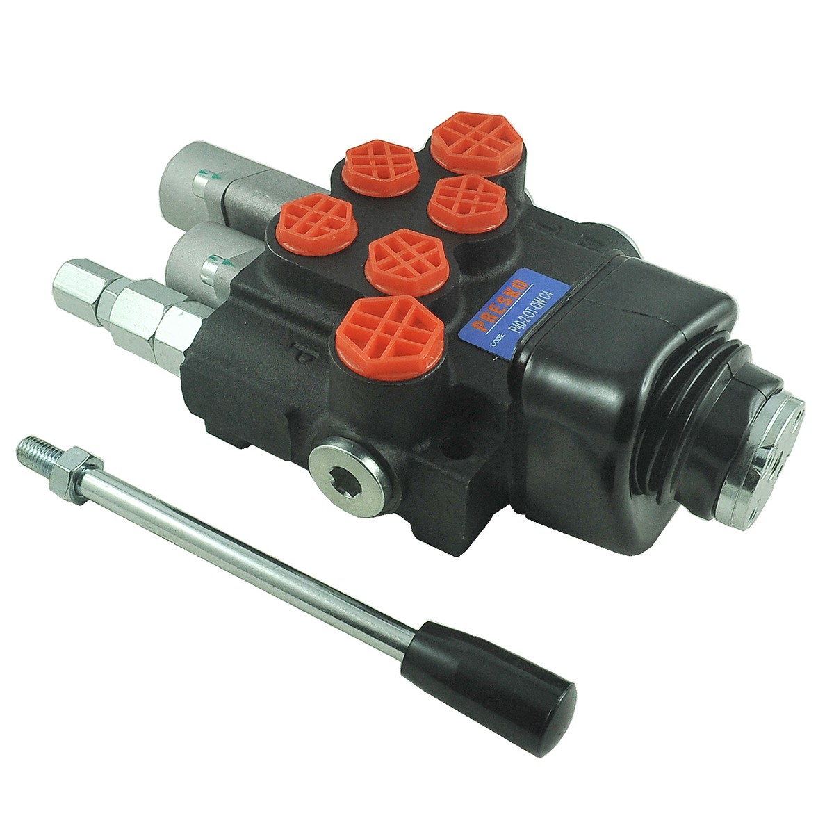 2-sekční hydraulický rozvaděč pro joystick / 40l/min / PRESKO / P40-2-OT-QW-C4