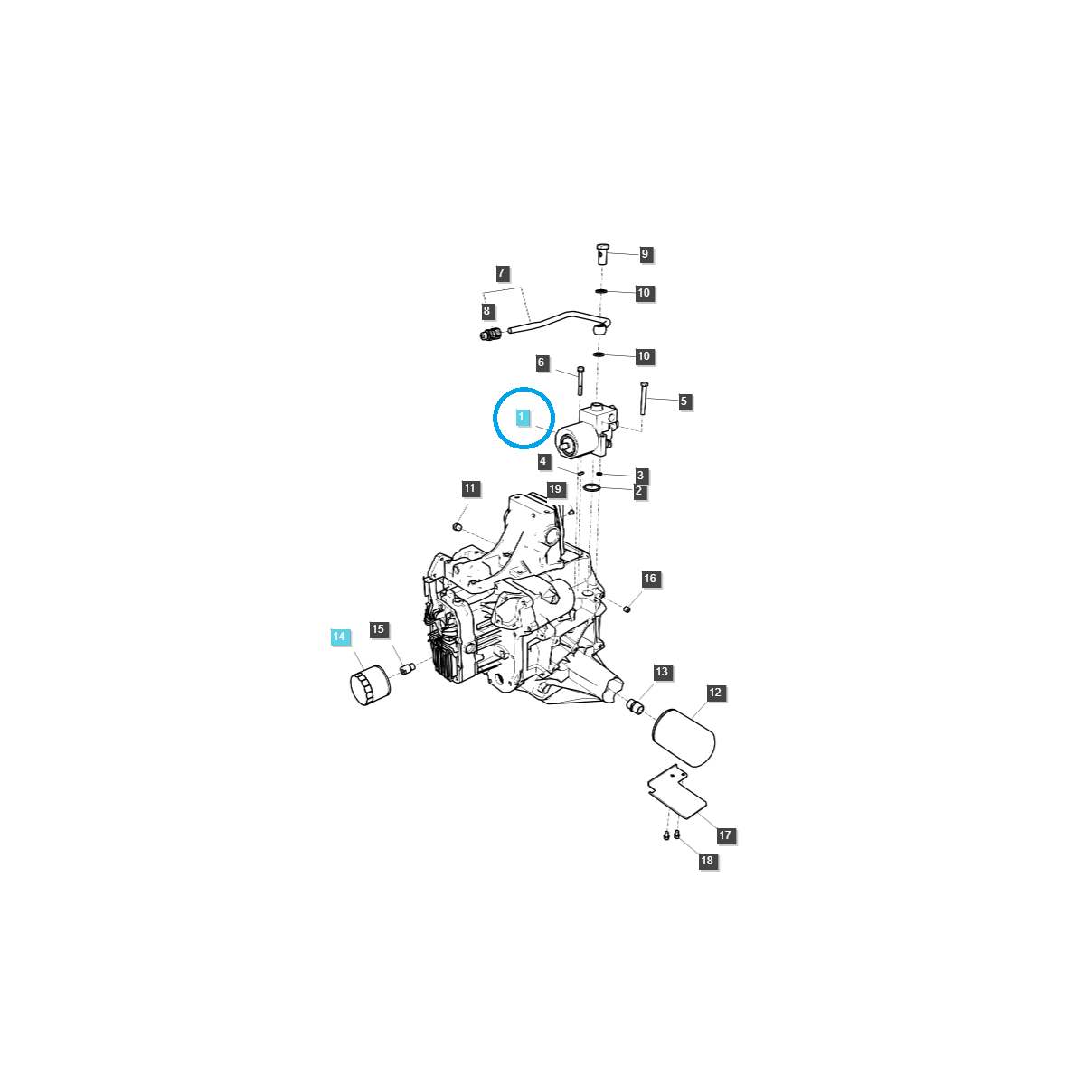 Pompe hydraulique / TRG823 / Tracteur LS / N° 40536325