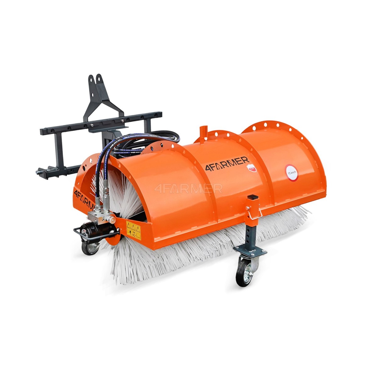 Barredora 120 cm para tractor sin cesta T 804/0, hidráulica (TUZ) 4FARMER