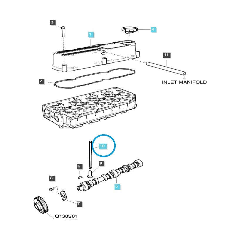 parts for ls - Push rod / EGQ122 / LS Tractor / no. 40009585