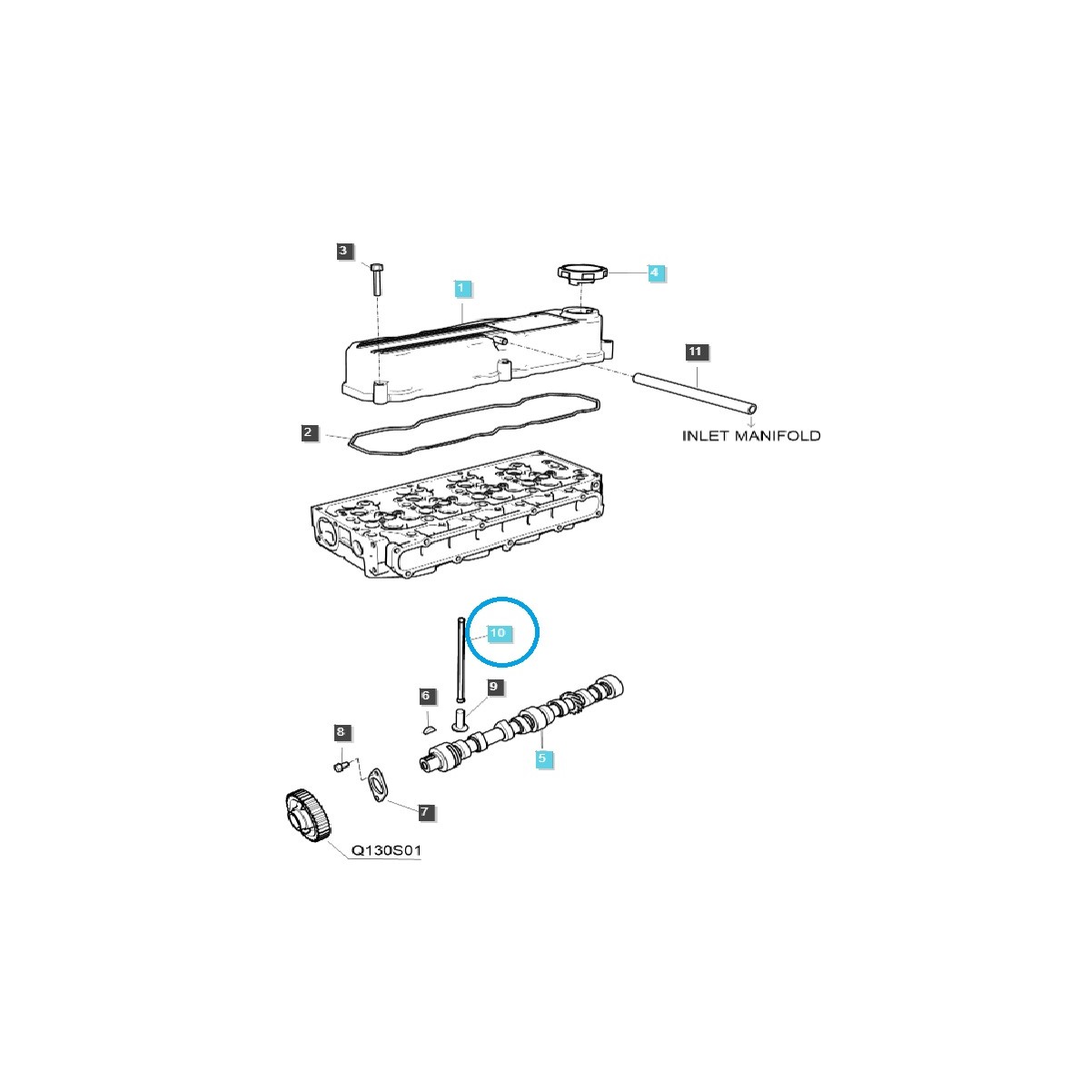 Varilla de empuje / EGQ122 / Tractor LS / n.º 40009585