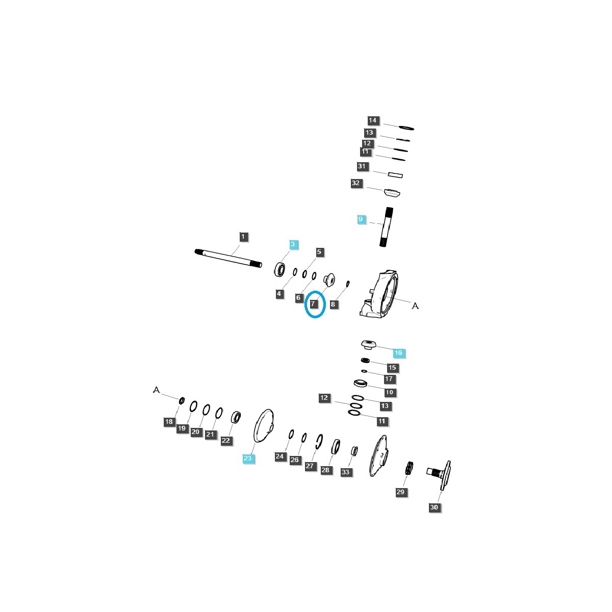Hnací řetězové kolo přední nápravy 17T / TRG400 / PLUS70, PLUS80, PLUS90, PLUS100, P7040 / LS Traktor / 40031573