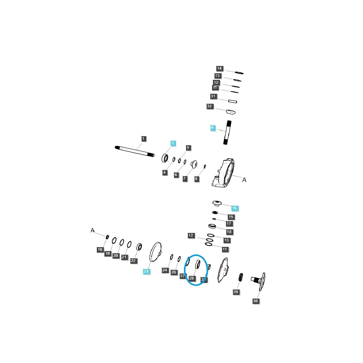 Łożysko kulkowe A0862130HL / PLUS70, PLUS80, PLUS90, PLUS100, P7040 / LS Tractor / 40306744