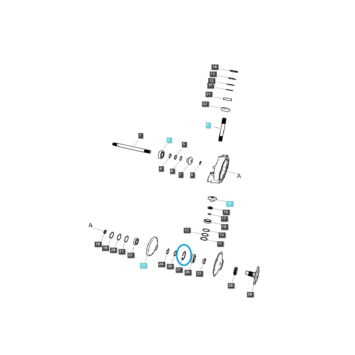 Seger annulaire D120 / LS PLUS70 / LS PLUS80 / LS PLUS90 / LS PLUS100 / P7040 / S8110920001 / 40306746