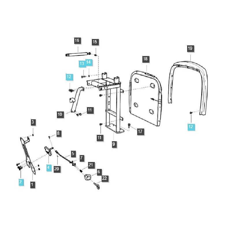 parts for ls - Bonnet Opening/Closing Key / TRG920 / XP7.101 / MT5.68 / MT5.73 / LS Tractor / No. 40398251