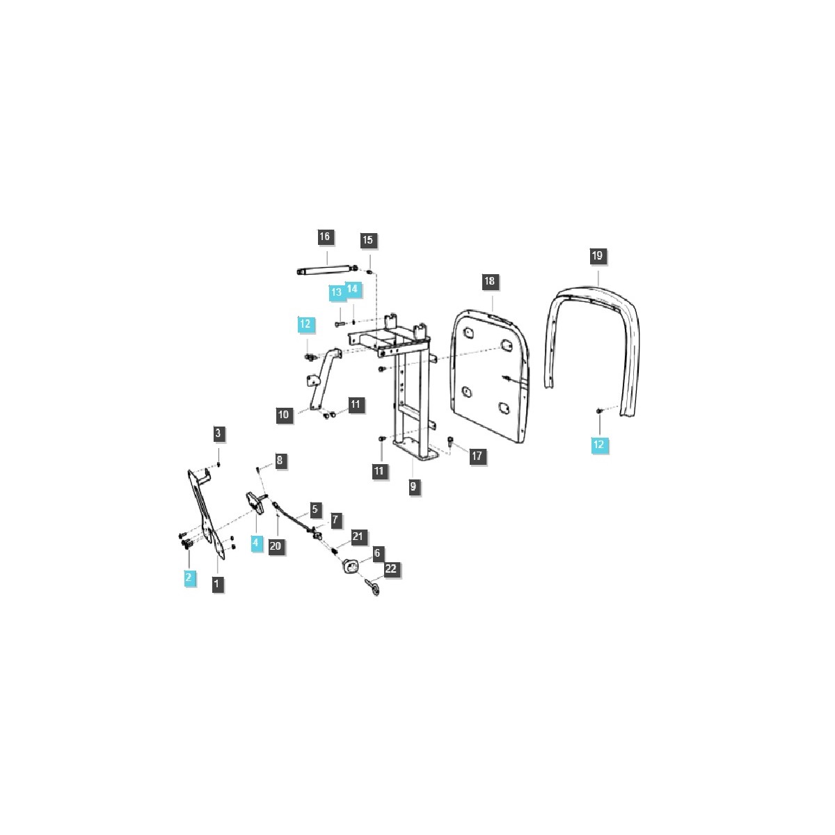 Kľúč na otváranie/zatváranie kapoty / TRG920 / XP7.101 / MT5.68 / MT5.73 / LS traktor / č. 40398251
