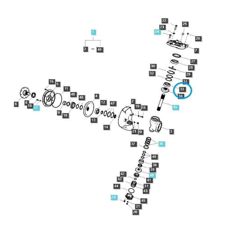 le reste - Roulement à billes / A0863084H1 / Tracteur LS / N° 403280240