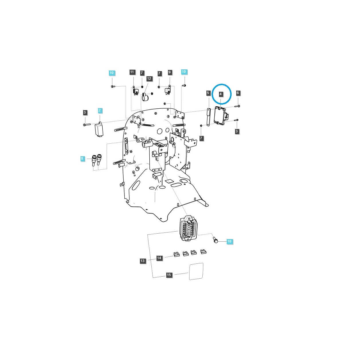 Contrôleur électronique de véhicule / 12 V / TRG750 / MT357 / Tracteur LS / 40521119