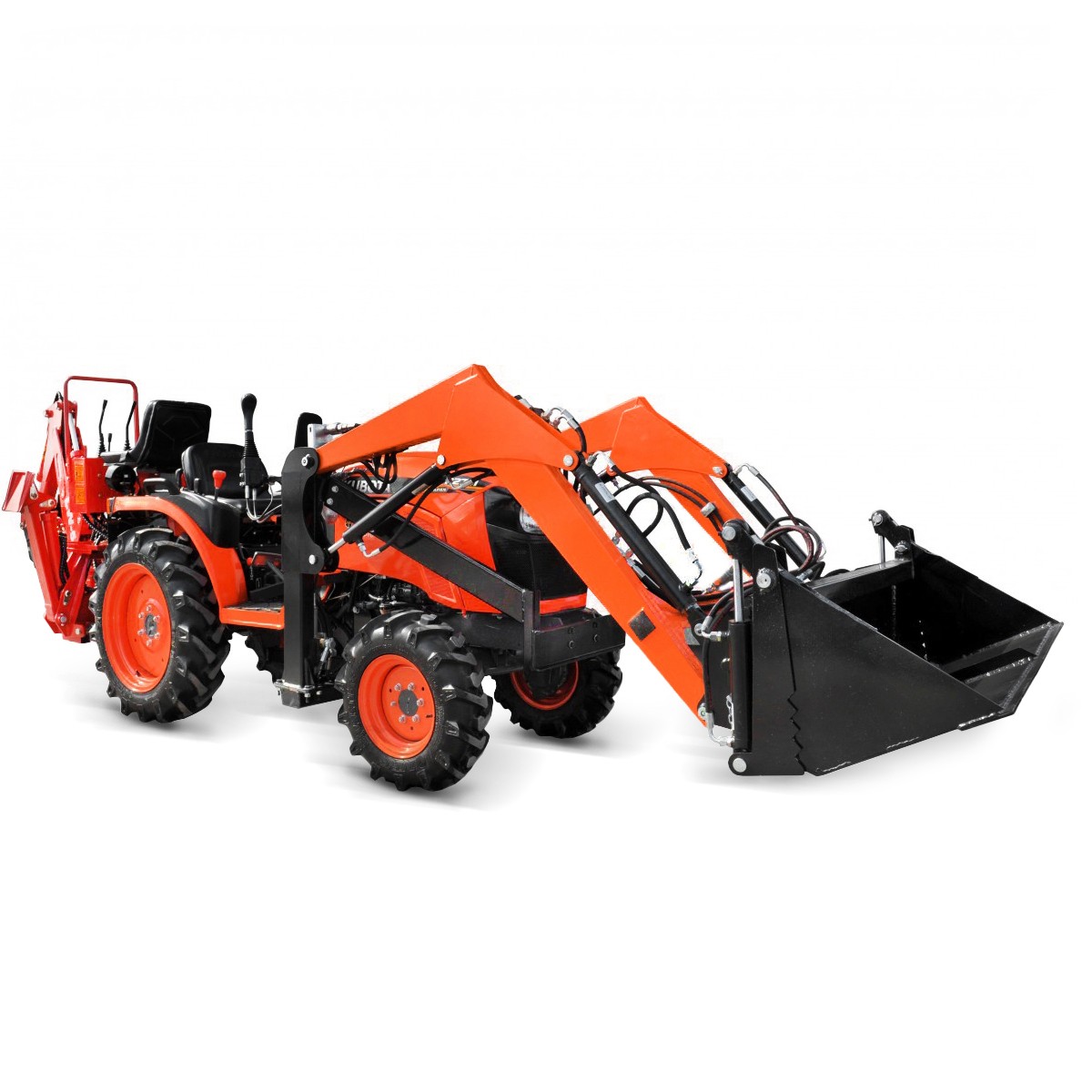 Kubota B2741 Neo Star 4x4 - 27KM + LAD-3 TUR front loader + excavator for LW-5 4FARMER tractor