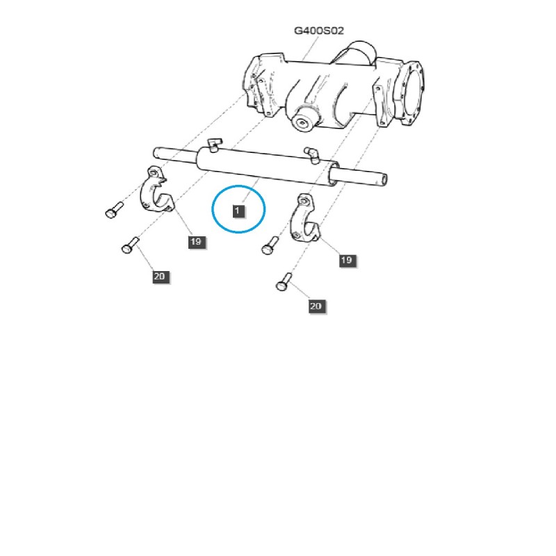 actuators - Steering Cylinder / G630 / LS Tractor / No. 40419455