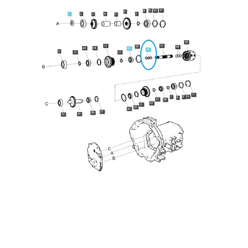 piezas para ls - Junta tórica A5002366 / TRG288 / Tractor LS / 40032955
