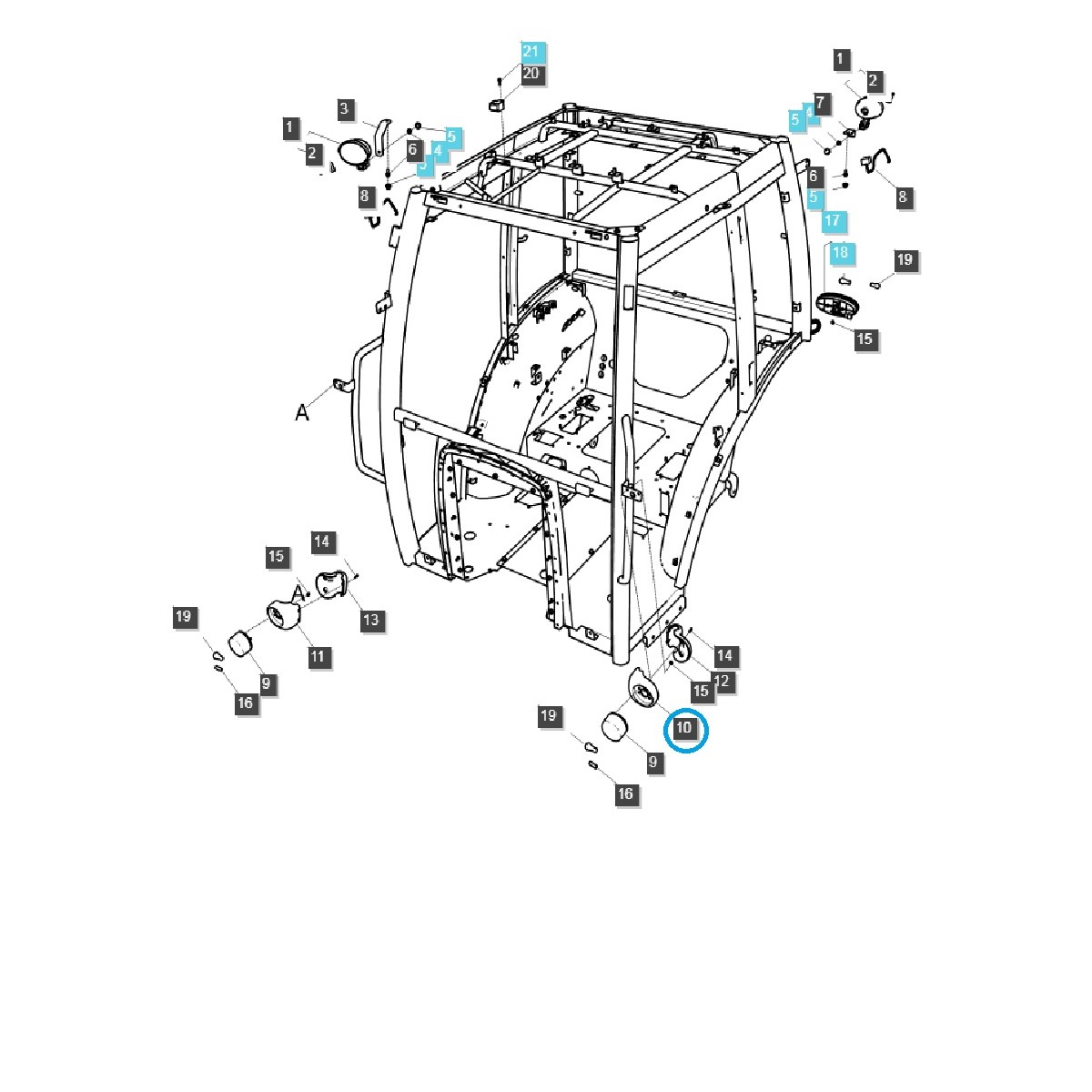 Obudowa kierunkowskazu - lewa- TRG760 / LS Tractor / 40333265