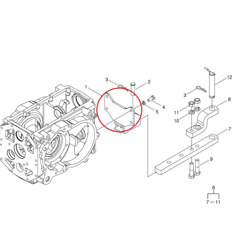 deichsel - Halterung / Untere Anhängevorrichtung / TRG891 / LS Traktor / Nr. 40357565 / 40011134