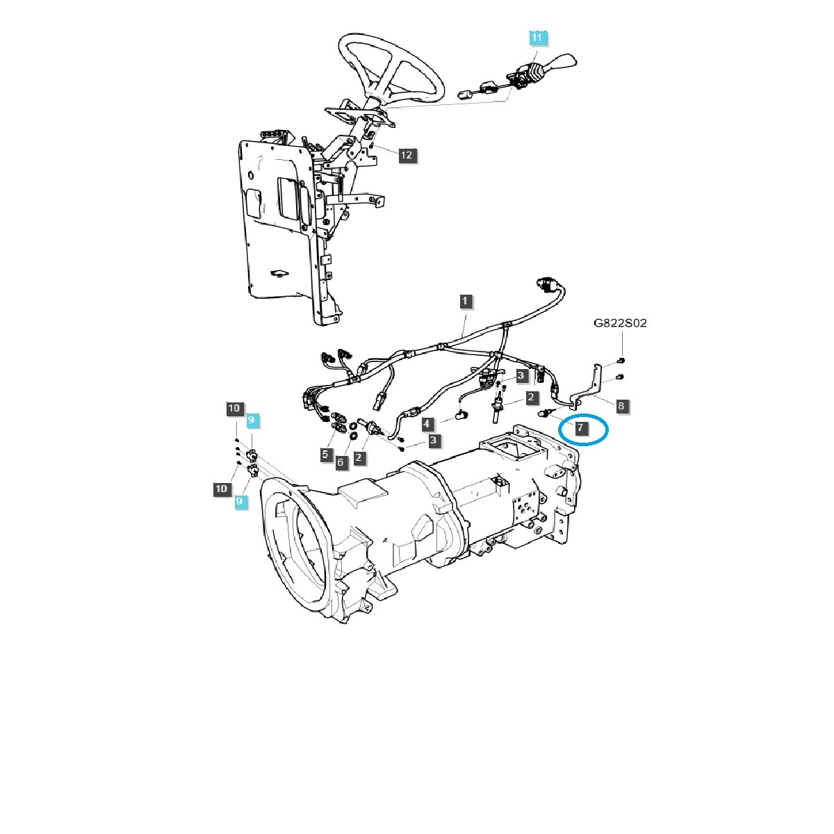 Przełącznik zbliżeniowy A1750247 / TRG750 / PLUS, XU, MT7 / LS Tractor / 40036269