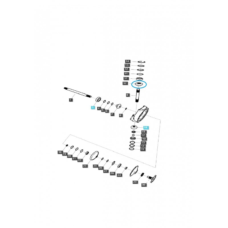 diely pre ls - Ozubené koleso prednej nápravy / 17T / TRG400 / Traktor LS / 40198405