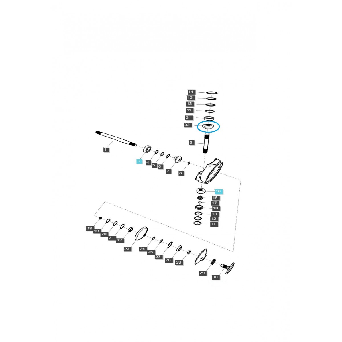 Zębatka przedniej osi / 17T / TRG400 / LS Tractor / 40198405