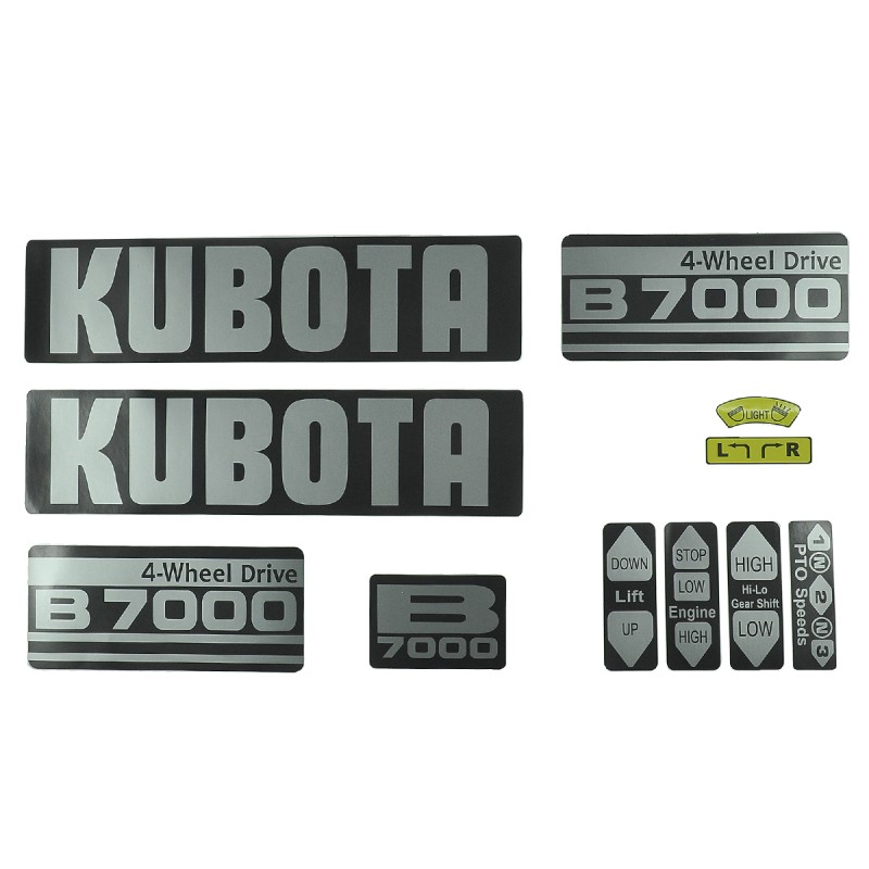 samolepky - Samolepky Kubota B7000 (SET)