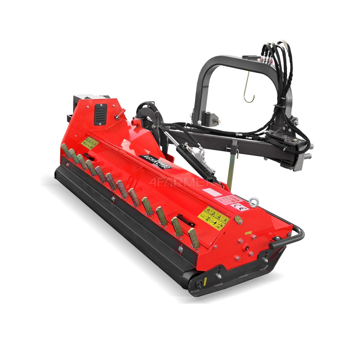 Desbrozadora de martillos trasera AGHKC 180 Professional (roja) 4FARMER