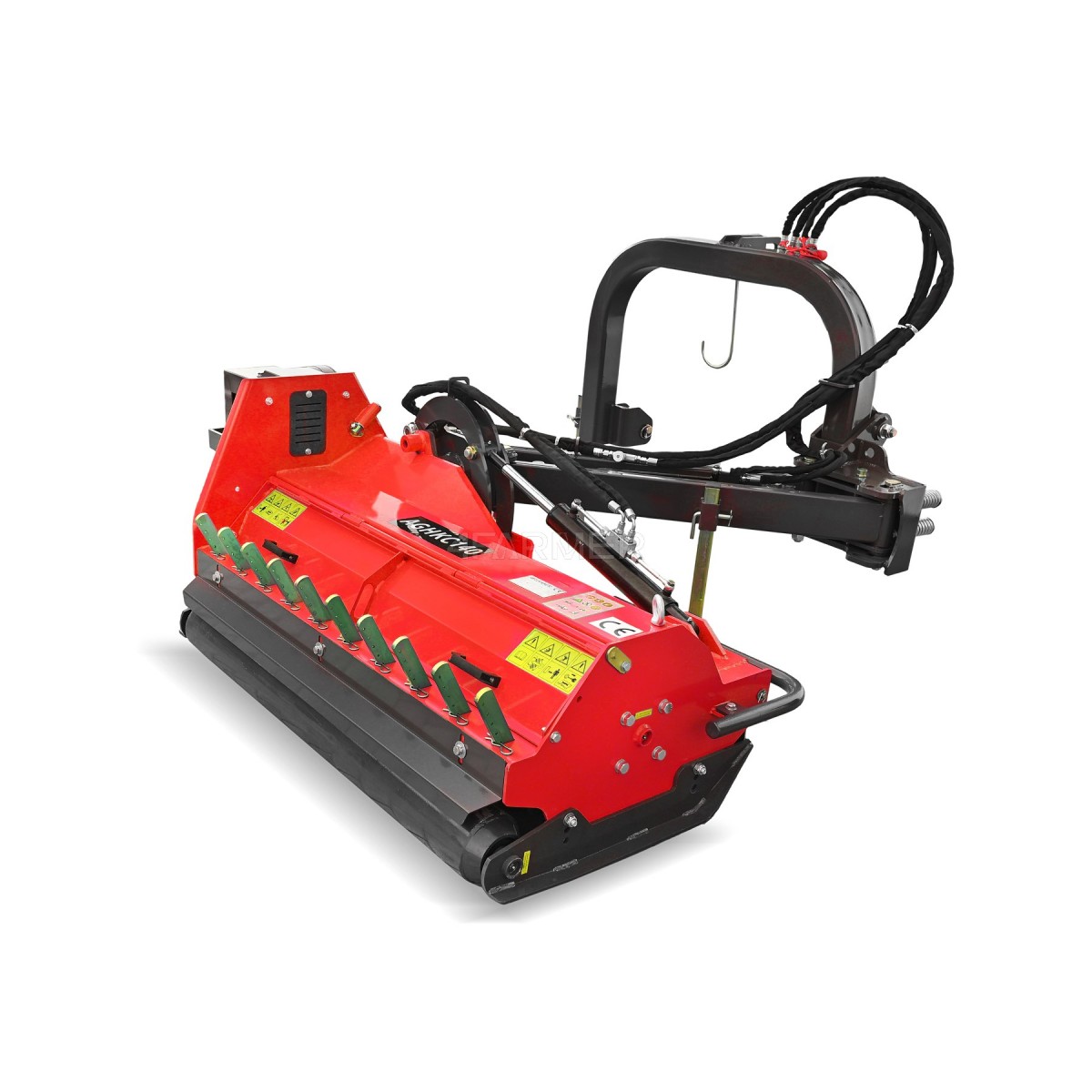 Broyeur à fléaux arrière professionnel AGHKC 140 (rouge) 4FARMER