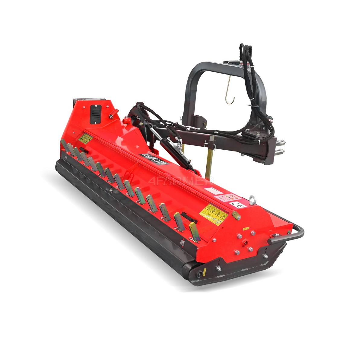 Broyeur à fléaux arrière professionnel AGHKC 220 (rouge) 4FARMER