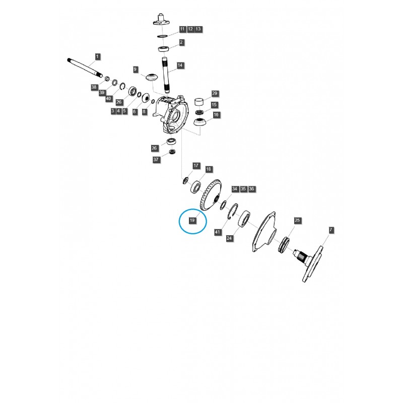 díly pro ls - Řetězové kolo přední hnací nápravy 38T TRG400 / XU6158, XU6168 / Traktor Ls / 40440548