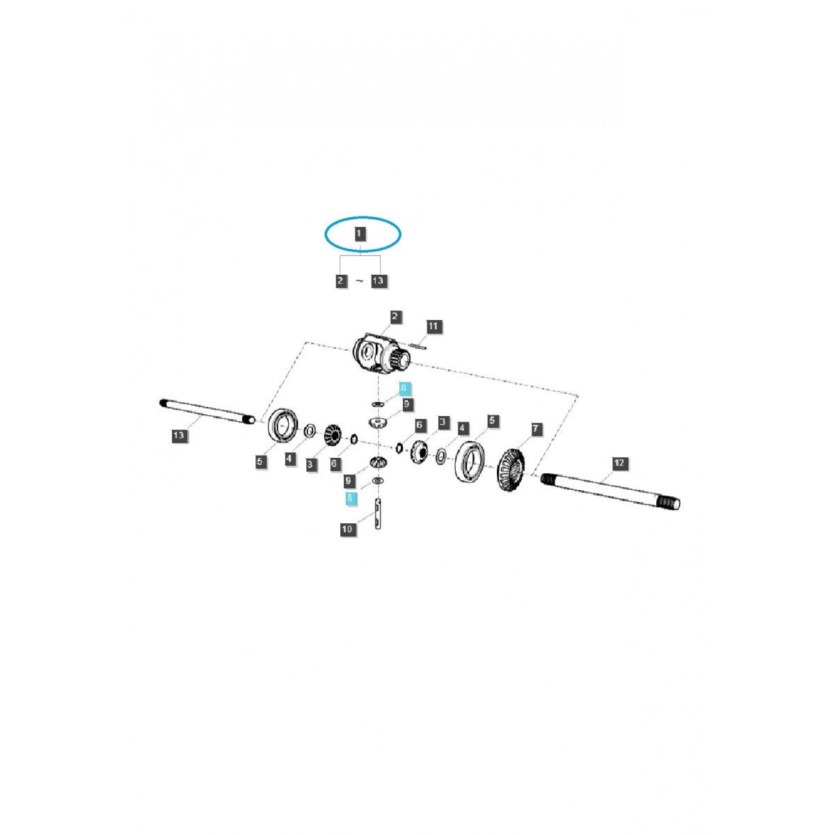 Diferenciál (Rozdiel) traktor G400 / LS 40195016