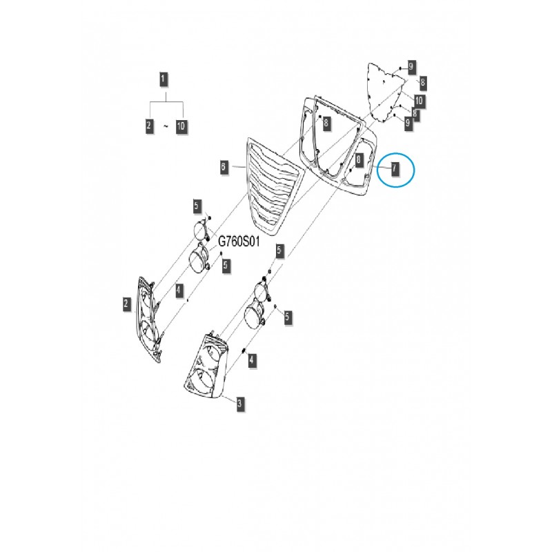 díly pro ls - Drapák - mřížka hrábě XU6158, XU6168 / TRG830 / Traktor LS / č. 40279687