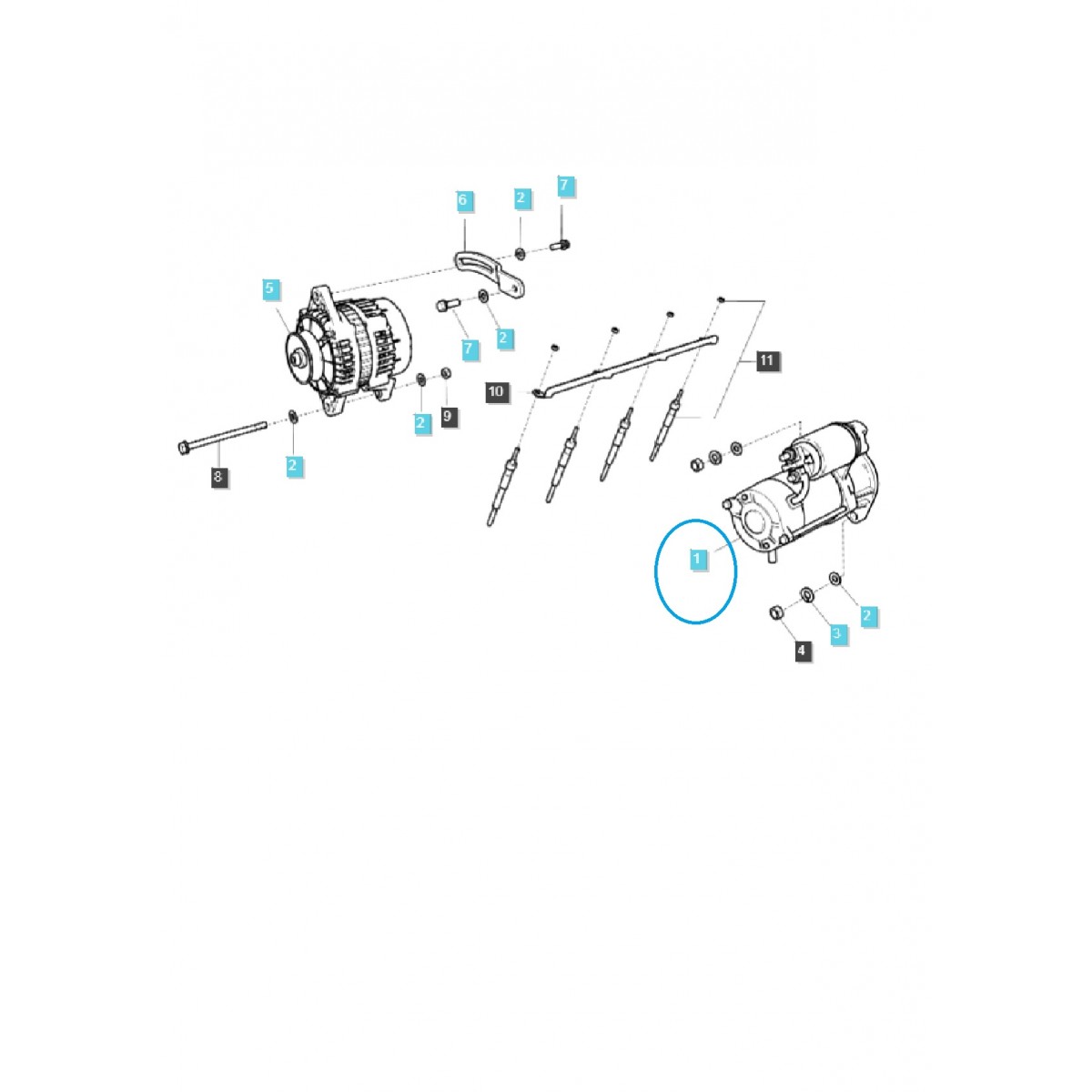 Startér Q170 / Traktor LS / 40006954