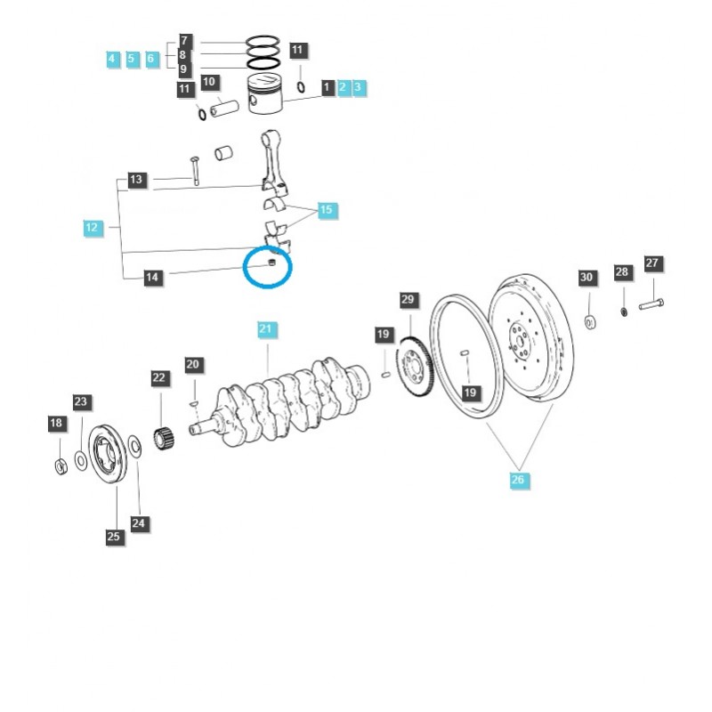 díly pro ls - Matice ojniční tyče EGQ120 / Traktor LS / 40253675