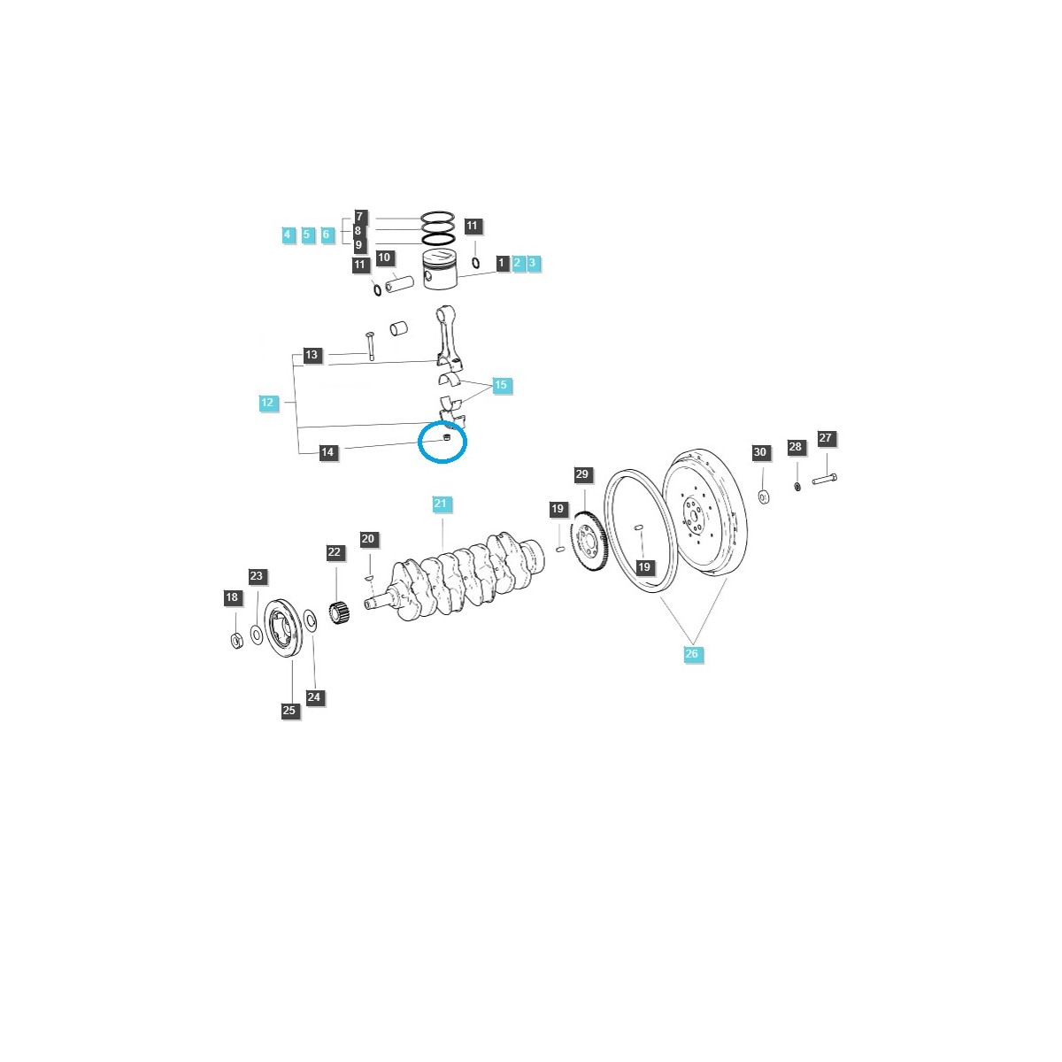 Matica ojničnej skrutky EGQ120 / Traktor LS / 40253675