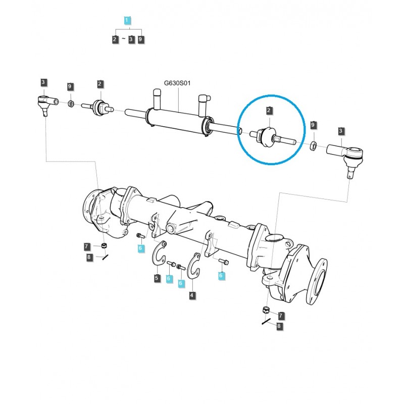 díly pro ls - Kloub řídící tyče MT125 TRG610 / Traktor LS / 40515800