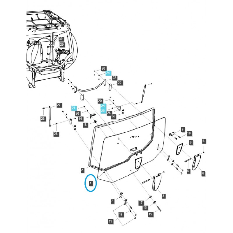 karosserieteile - Heckfenster Fahrerhaus / TRG863 / LS Traktor MT3 / Nr. 40255027
