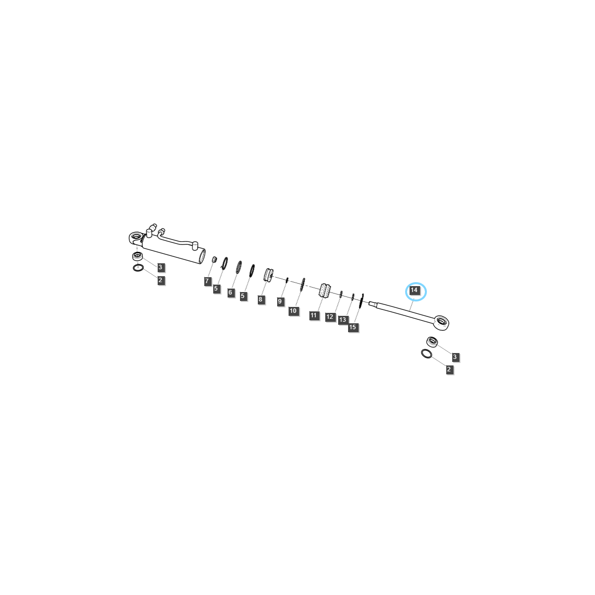 Tige de piston d'actionneur LS TRG630 // 40009079