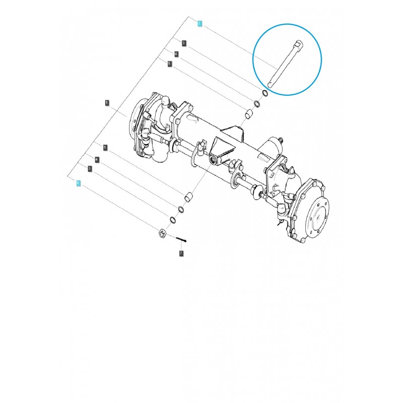 tous les produits - Support d'arbre d'essieu avant / LS J23 / J23 HST / J27 / J27 HST / XJ2025 / TRG400 / LS Tractor / n° 40306692