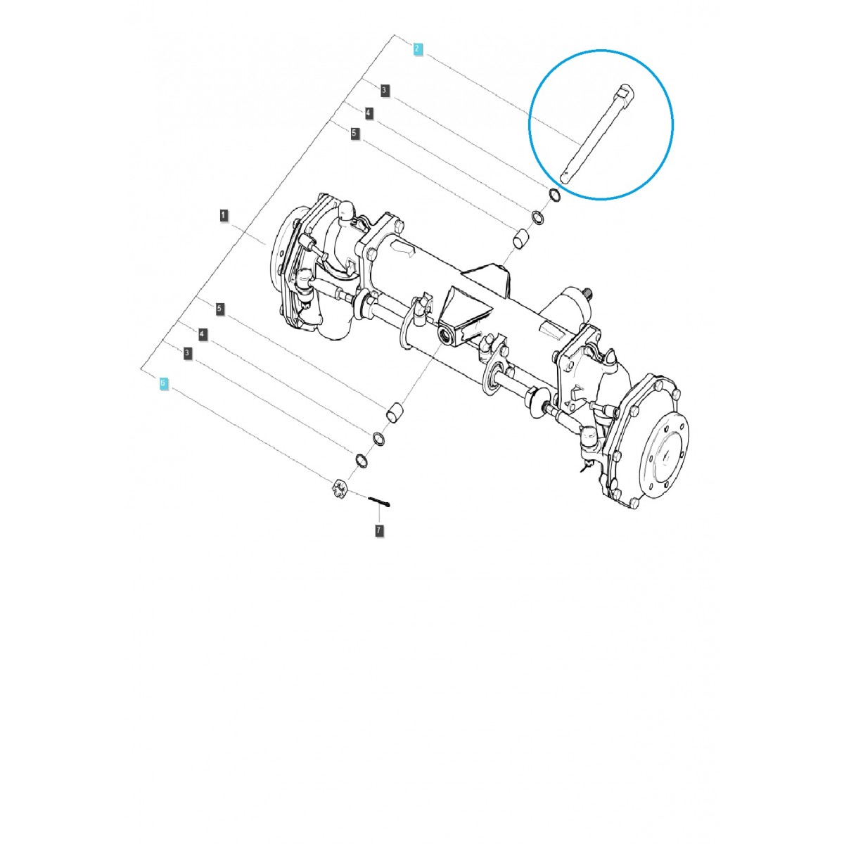 Uchwyt wału osi przedniej / LS J23 / J23 HST / J27 / J27 HST / XJ2025 / TRG400/ LS Tractor / nr 40306692