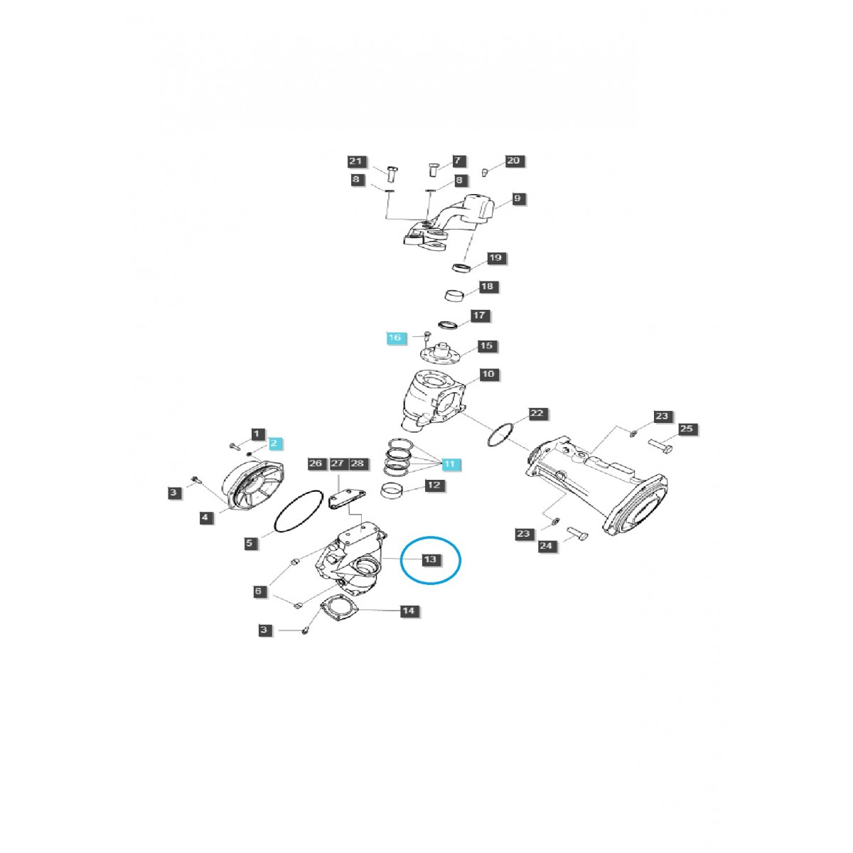 Prevodová skriňa (pravá) A1400292 / TRG400 / LS Tractor 40008940