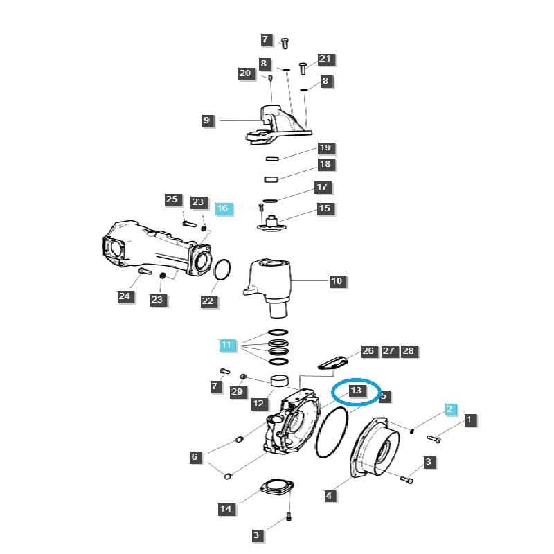 pièces pour ls - Couvercle, carter d'essieu avant, gauche A1400291 / TRG400 / LS Tracteur n° 40008939