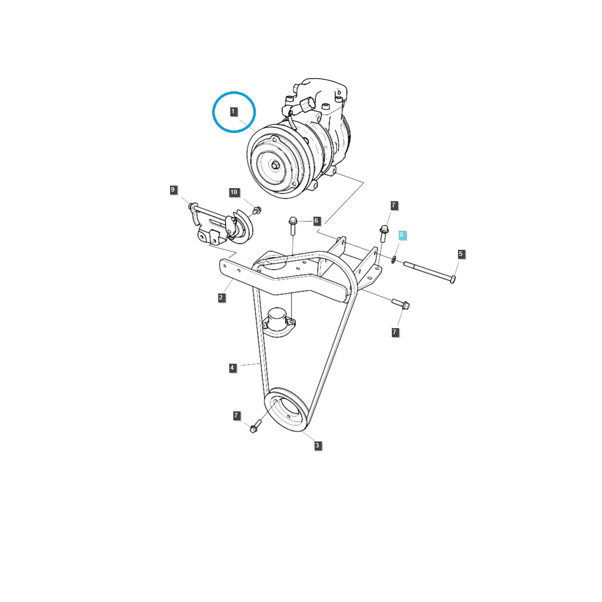 Kompresor klimatizace / TRG865 / Traktor LS / 40351224