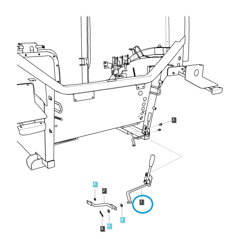 díly pro ls - Externí hydraulická zvedací páka TRG825 / MT5.73 / LS Tractor / 40569671