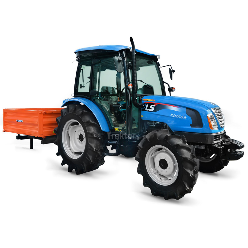 ls xu6168 - Traktor LS XU6168 PST 4x4 - 68 HP / kabína / EHL Auto + prepravná skriňa s hydraulickým sklápaním 4FARMER