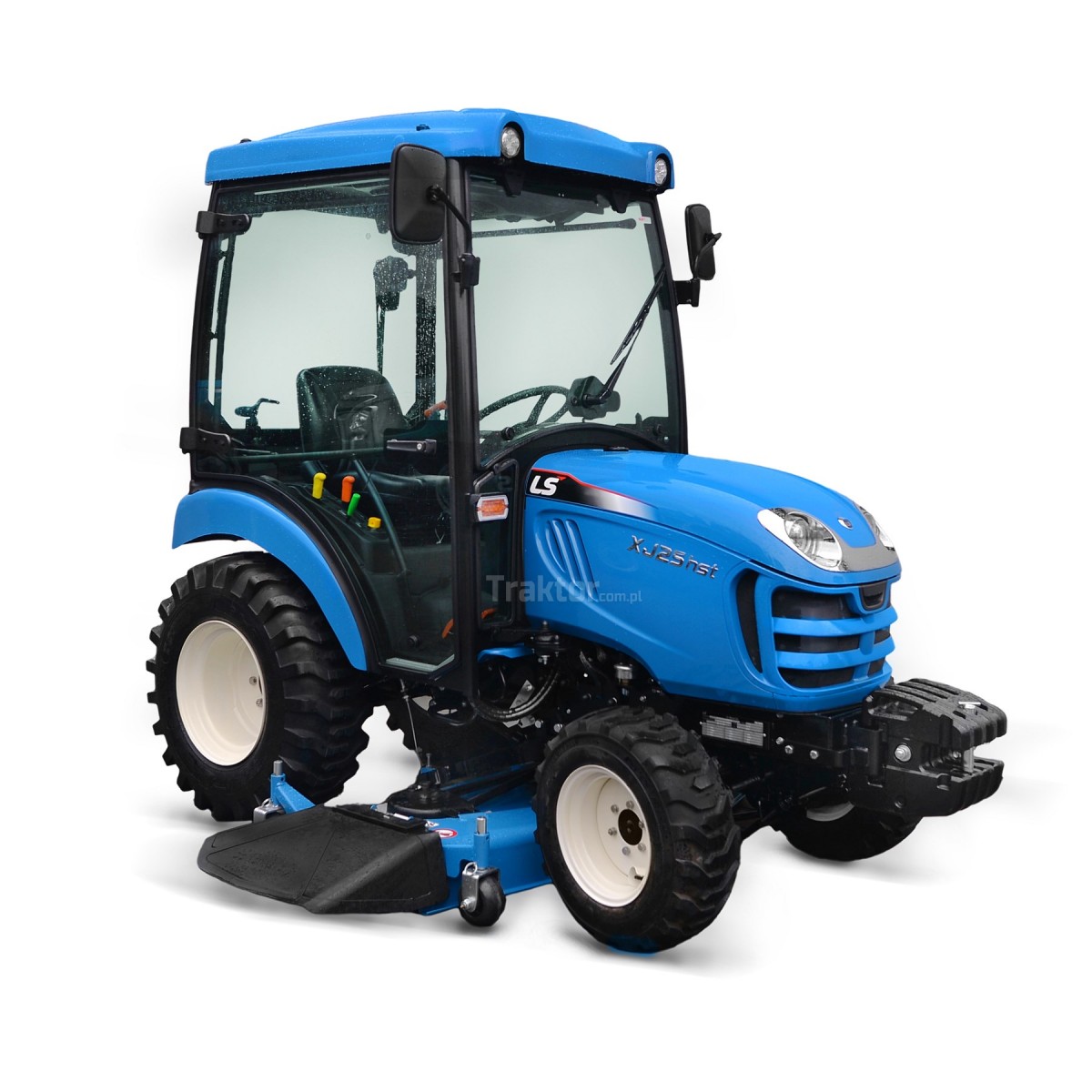 Traktor LS XJ25 HST 4x4 - 24,4 HP / IND / CAB s klimatizáciou + kosačka LS LM1160.1