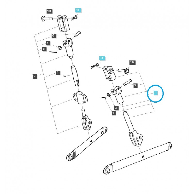 diely pre ls - Ľavá zdvíhacia tyč / G896 / Traktor LS / 40251025