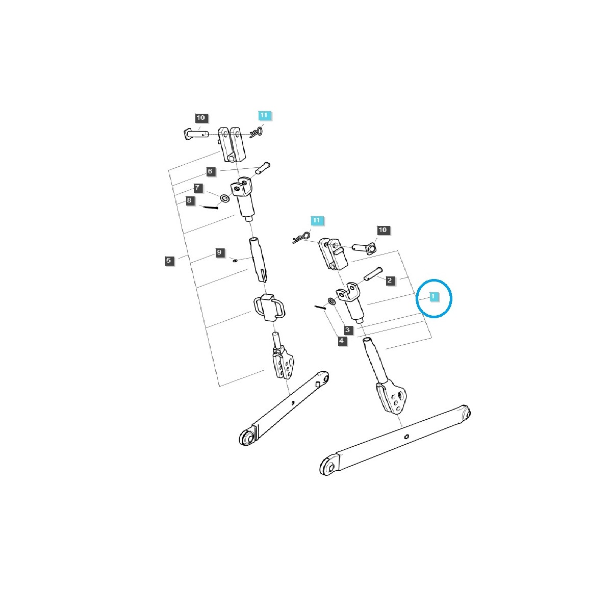 Left Lift Rod / G896 / LS Tractor / 40251025