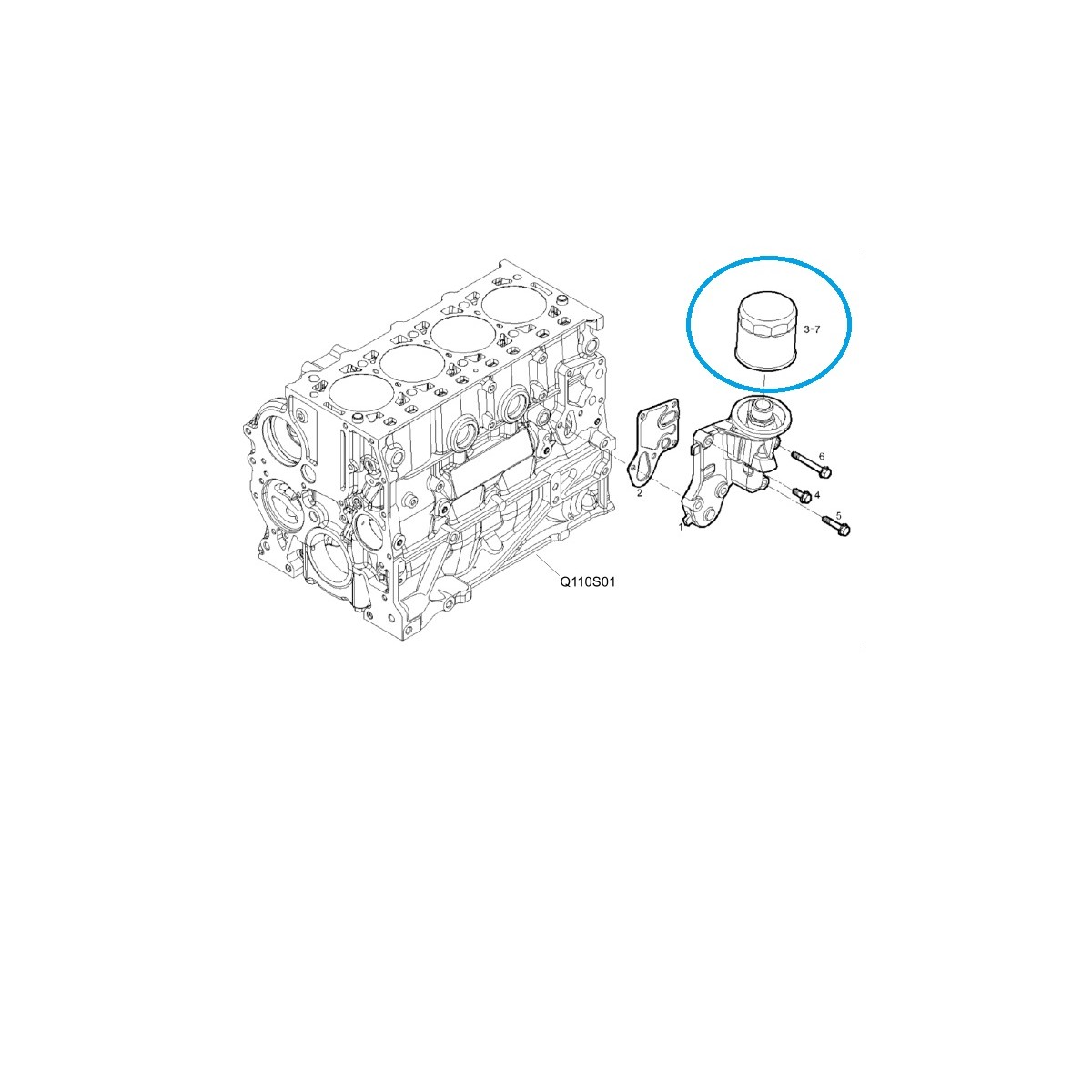 Filtr motorového oleje pro traktory LS / 5802431041 FPT / 40508934