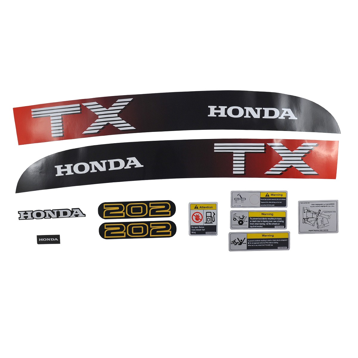 autocollants - Honda TX202 gauche