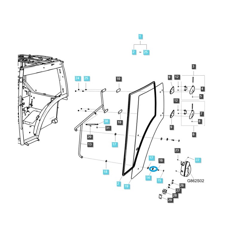 pads - copy of Glass washer / LS MT1.25 / TRG862 / no. 40415021