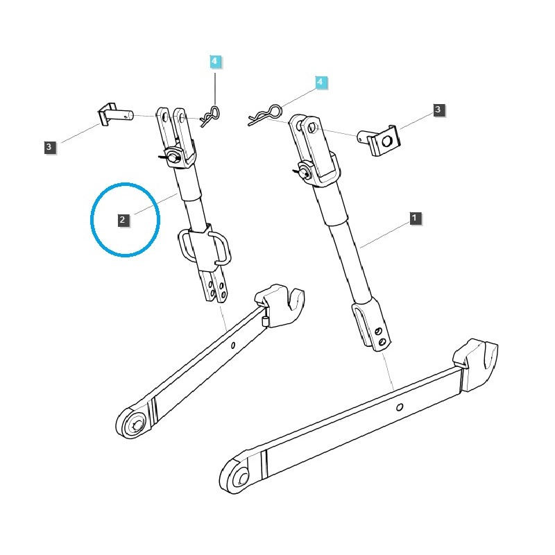 piezas para ls - Brazo de elevación del enganche derecho G896 / Tractor LS / 40346540