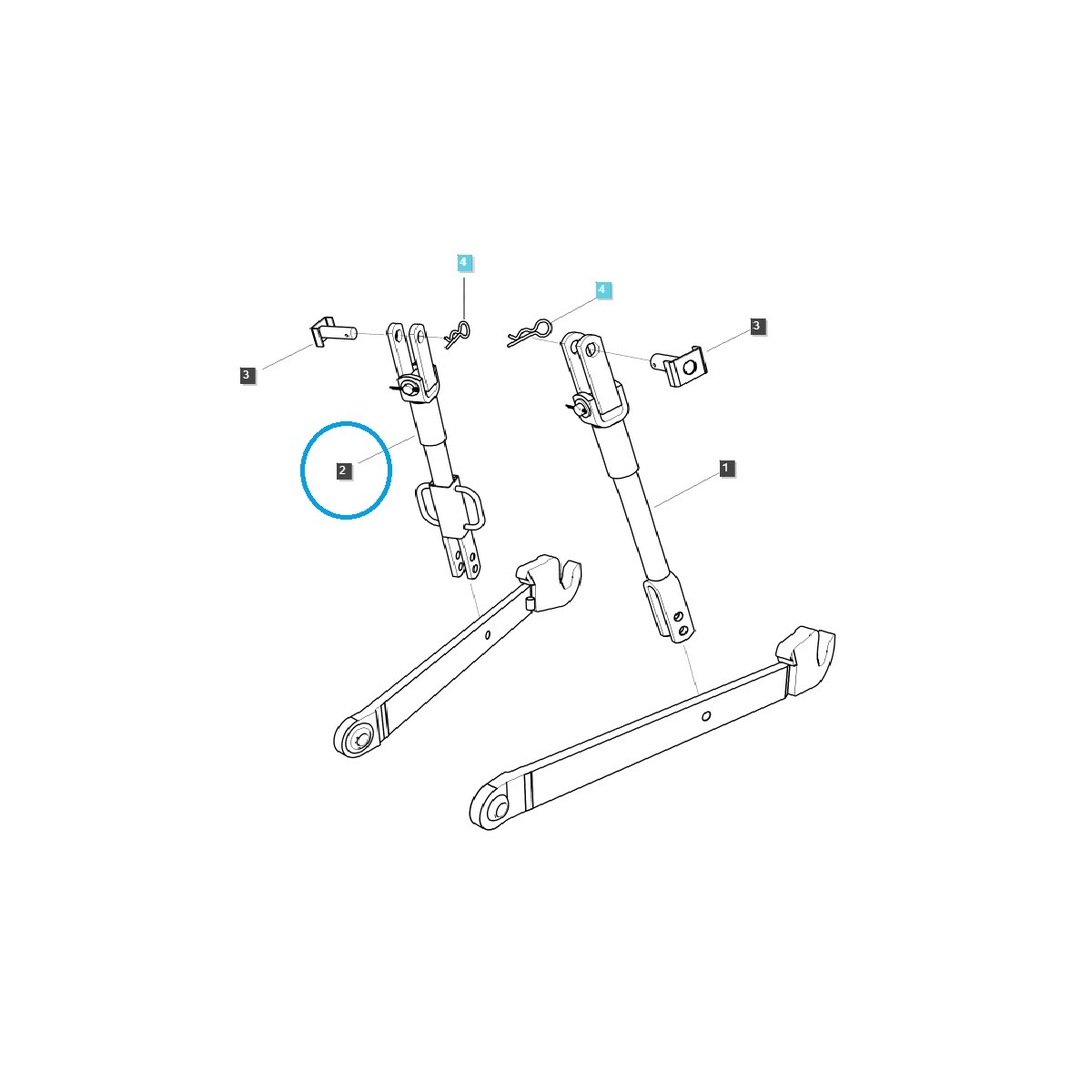 Hitch Lift Arm - Right G896 / LS Tractor / 40346540