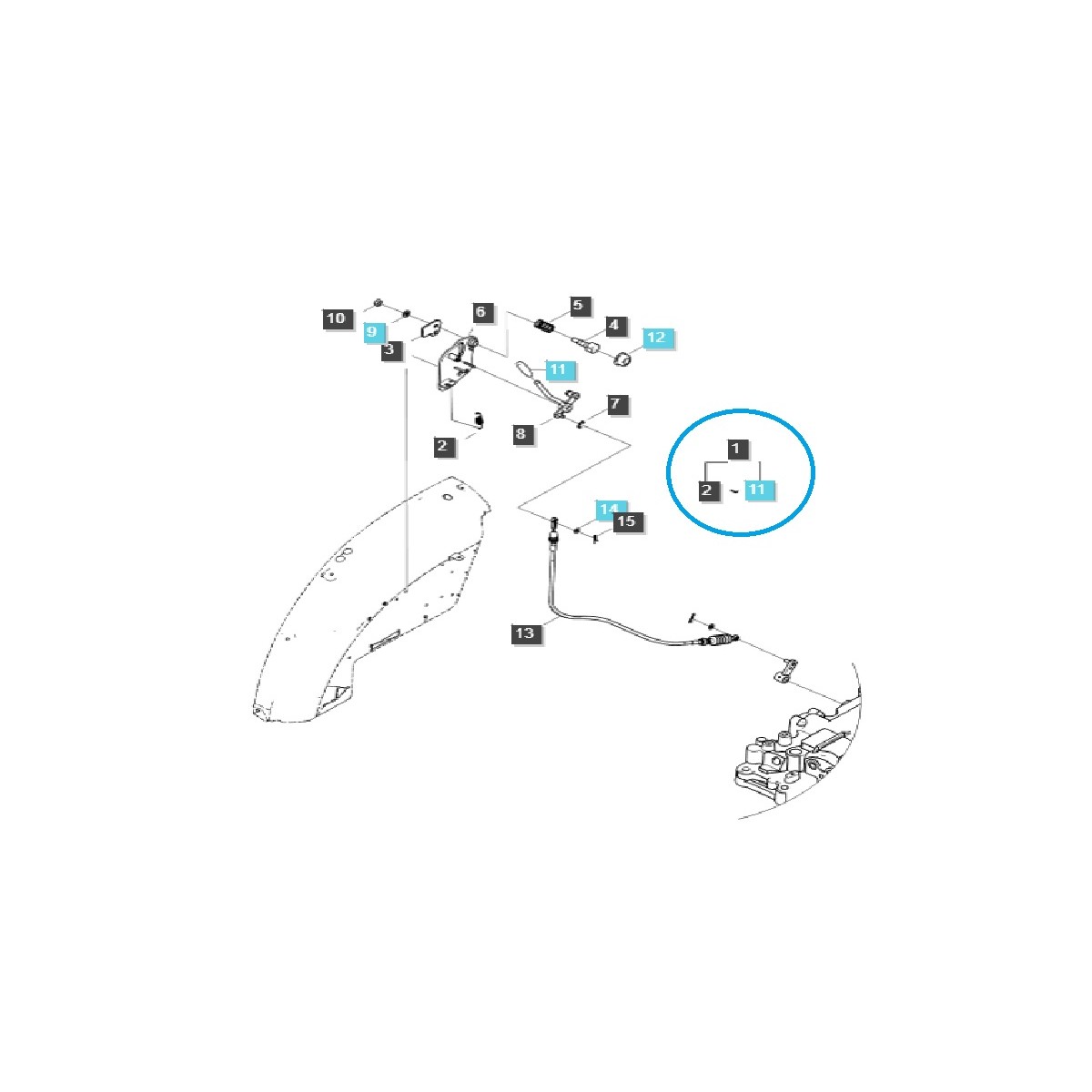 Palanca de elevación hidráulica A/L G825 A1825244 / Tractor LS / 40032624